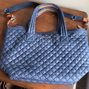 MZ Wallace Blue Quilted Tote